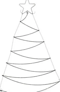 Intratuin Ambiance LED Lichterbaum met Stern 125 LEDs warmweiß H 110 cm| Weihnachtsfiguren (Außen)