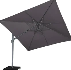 Intratuin Ampelschirm Merida anthrazit UPF 30+ 300 x 300 x 260 cm| Sonnenschirme