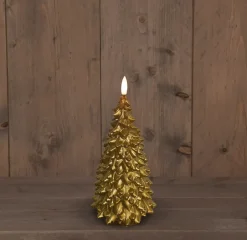 Intratuin Anna's Collection LED Kerze Sito gold D 9,5 H 20 cm| Led Kerzen