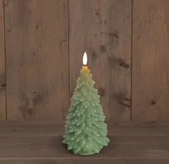 Intratuin Anna's Collection LED Kerze Sito grün D 9,5 H 20 cm| Led Kerzen