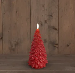 Intratuin Anna's Collection LED Kerze Sito rot D 9,5 H 20 cm| Led Kerzen