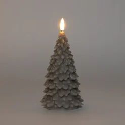 Intratuin Anna's Collection LED Kerze Sito taupe D 9,5 H 20 cm| Led Kerzen