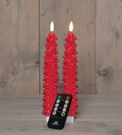 Intratuin Anna's Collection LED Stabkerze Rambu rot D 2,2 H 23 cm| Led Kerzen