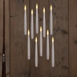 Intratuin Anna's Collection LED Stabkerze schwebend weiß D 2 H 15 cm 10 St.| Led Kerzen