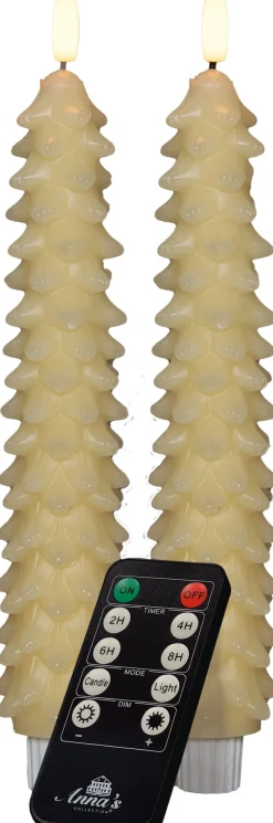 Intratuin Anna's Collection LED Stabkerze Rambu creme D 2,2 H 23 cm| Led Kerzen