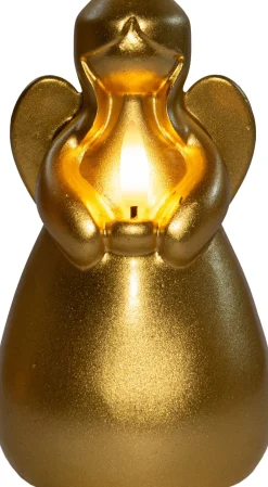 Intratuin Anna's Collection LED Stumpenkerze Ange gold D 8 H 14,5 cm| Led Kerzen