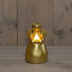 Intratuin Anna's Collection LED Stumpenkerze Ange gold D 8 H 14,5 cm| Led Kerzen