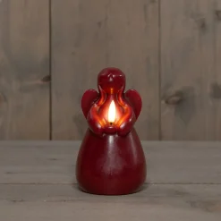 Intratuin Anna's Collection LED Stumpenkerze Ange bordeaux D 8 H 14,5 cm| Led Kerzen