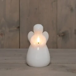 Intratuin Anna's Collection LED Stumpenkerze Ange weiß D 8 H 14,5 cm| Led Kerzen
