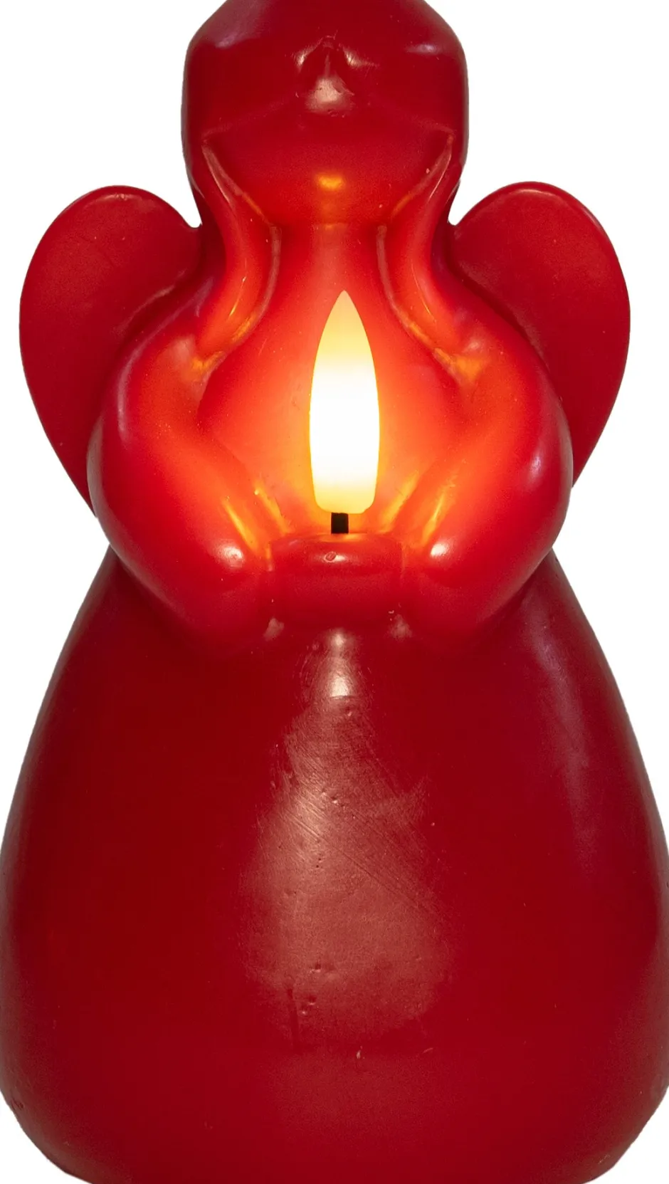 Intratuin Anna's Collection LED Stumpenkerze Ange rot D 8 H 14,5 cm| Led Kerzen