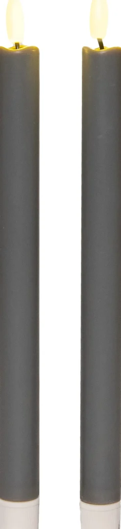 Intratuin Anna's Collection LED Tafelkerze Larni taupe D 2,1 H 25 cm 2 St.| Led Kerzen