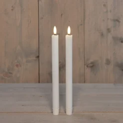 Intratuin Anna's Collection LED Tafelkerze Larni weiß D 2,1 H 25 cm 2 St.| Led Kerzen