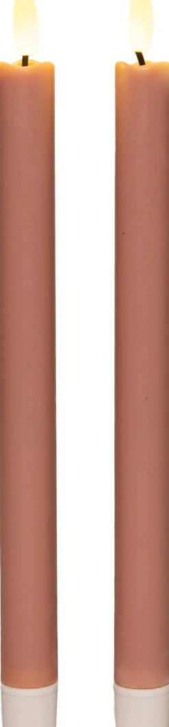 Intratuin Anna's Collection LED Tafelkerze Larni rosa D 2,1 H 25 cm 2 St.| Led Kerzen