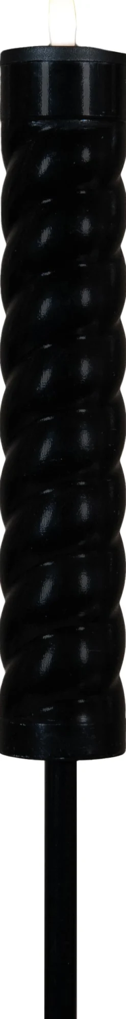 Intratuin Anna's Collection Solarfackel Swirl schwarz D 4 H 97 cm| Fackeln & Outdoor-Kerzen|Solar Gartenleuchten