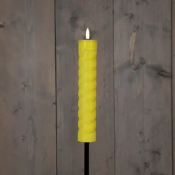 Intratuin Anna's Collection Solarfackel Swirl gelb D 4 H 97 cm| Fackeln & Outdoor-Kerzen|Solar Gartenleuchten