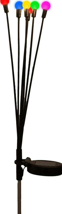 Intratuin Anna's Collection Solarstecker Fireflies schwarz 6,5 x 5 x 38,5 cm multi| Gartenstecker|Solar Gartenleuchten