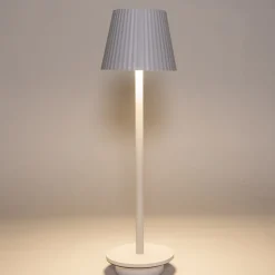 Intratuin Anna's Collection Tischlampe Ribbel weiß D 11 H 36 cm| Tischleuchten