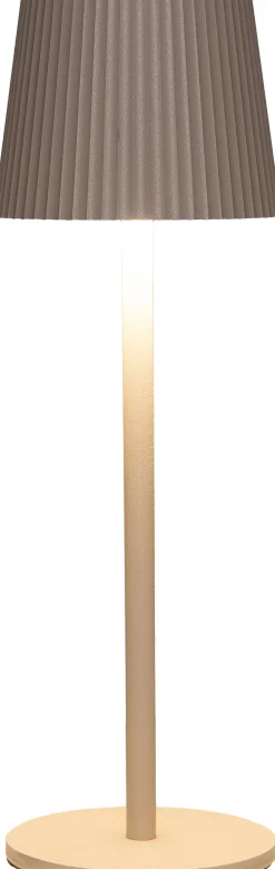 Intratuin Anna's Collection Tischlampe Ribbel beige D 9 H 27 cm| Tischleuchten