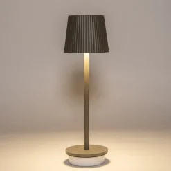 Intratuin Anna's Collection Tischlampe Ribbel taupe D 9 H 27 cm| Tischleuchten