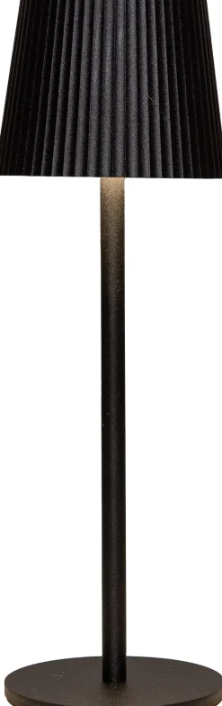 Intratuin Anna's Collection Tischlampe Ribbel schwarz D 9 H 27 cm| Tischleuchten