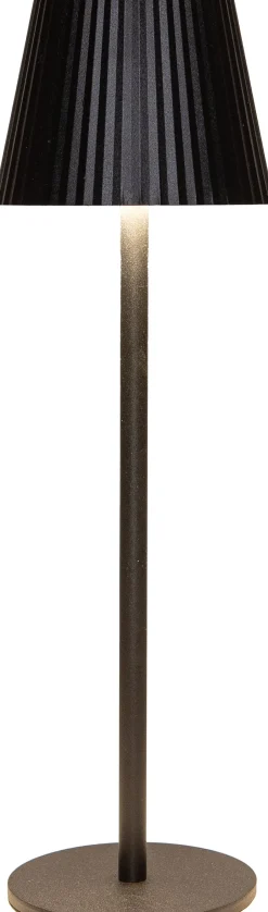 Intratuin Anna's Collection Tischlampe Ribbel schwarz D 11 H 36 cm| Tischleuchten