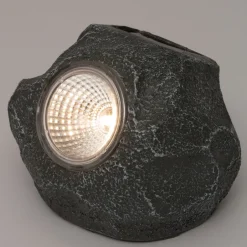 Intratuin Außenleuchte Solar LED Spot Stein| Solar Gartenleuchten|Gartenstrahler & -Spots