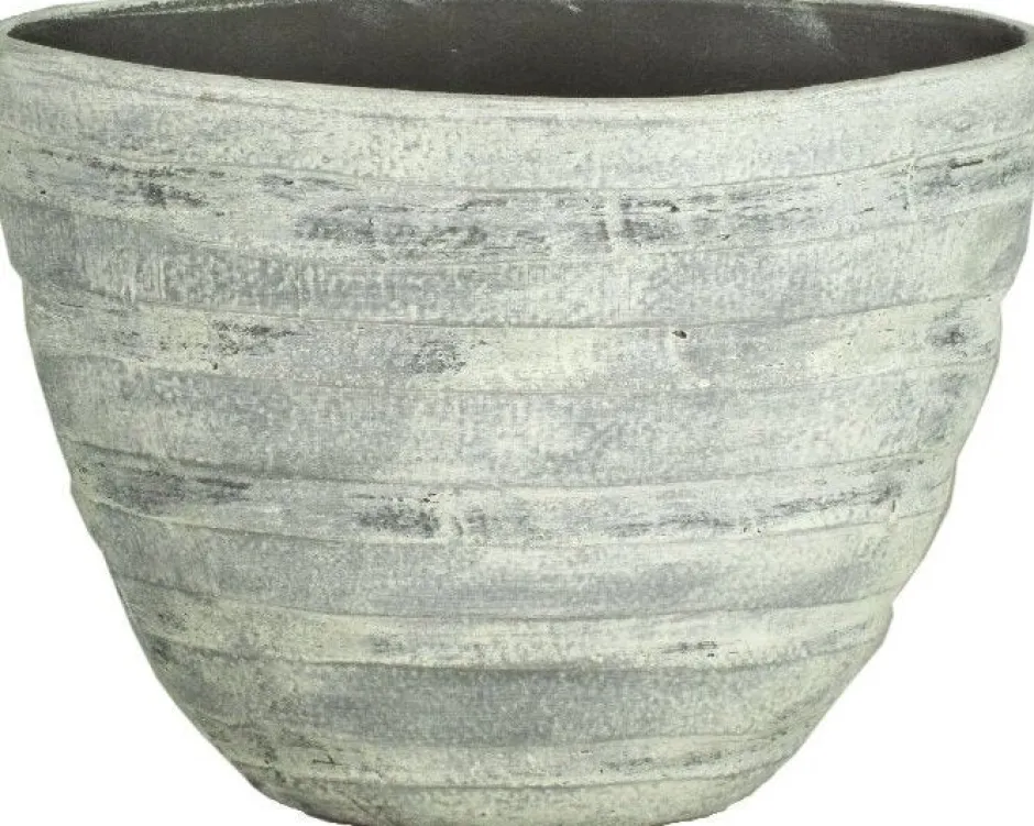 Intratuin Bela Arte Blumentopf Dick 45 x 20,5 x 34 cm Zement Streifen| Blumentöpfe & Pflanzgefäße|Blumentöpfe