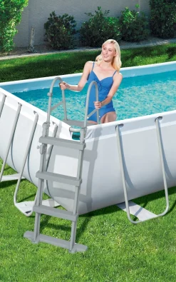 Intratuin Bestway Stahlrahmen-Pool Power Steel rechteckig 404 x 201 x 100 cm| Pools & Planschbecken
