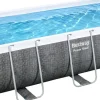 Intratuin Bestway Stahlrahmen-Pool Power Steel Rattan-Look rechteckig 404 x 201 x 100 cm| Pools & Planschbecken