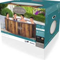Intratuin Bestway Whirlpool aufblasbar Lay-Z-Spa Helsinki rund braun D 180 H 66 cm| Pools & Planschbecken