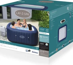 Intratuin Bestway Whirlpool aufblasbar Lay-Z-Spa Hawaii eckig blau 180 x 180 x 71 cm| Pools & Planschbecken