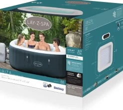 Intratuin Bestway Whirlpool aufblasbar Lay-Z-Spa Ibiza eckig grün 180 x 180 x 66 cm| Pools & Planschbecken
