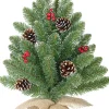 Intratuin Black Box Künstlicher Weihnachtsbaum Burlap Creston H 45 cm| Künstliche Weihnachtsbäume