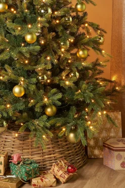 Intratuin Black Box Künstlicher Weihnachtsbaum Grand Fir mit 550 LEDs warmweiß D 152 H 215 cm| Künstliche Weihnachtsbäume