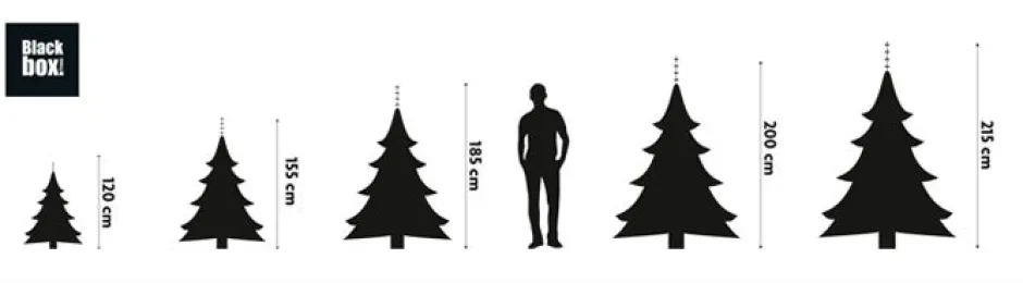 Intratuin Black Box Künstlicher Weihnachtsbaum Glendon Burlap met LED verlichting H 60 cm| Künstliche Weihnachtsbäume