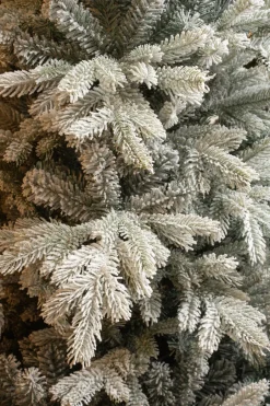 Intratuin Black Box künstlicher Weihnachtsbaum Grand Fir mit Schnee D 152 H 215 cm| Künstliche Weihnachtsbäume