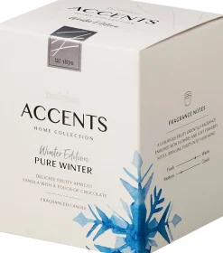 Intratuin Bolsius Duftkerze Accents Pure Winter weiß 33 Std.D 8 H 10 cm| Kerzen Im Glas|Duftkerzen