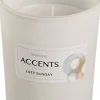 Intratuin Bolsius Duftkerze Accents Lazy Sunday weiß 33 Std.D 8 H 10 cm| Kerzen Im Glas|Duftkerzen