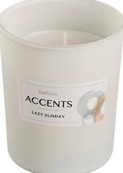Intratuin Bolsius Duftkerze Accents Lazy Sunday weiß 33 Std.D 8 H 10 cm| Kerzen Im Glas|Duftkerzen
