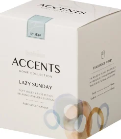 Intratuin Bolsius Duftkerze Accents Lazy Sunday weiß 33 Std.D 8 H 10 cm| Kerzen Im Glas|Duftkerzen