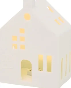 Intratuin Boltze Häuschen Hygga LED weiß 10 x 7,5 x 14 cm| Weihnachtsleuchten