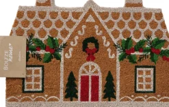 Intratuin Boltze Kokosmatte Julehus braun 60 x 40 x 1,2 cm| Fußmatten