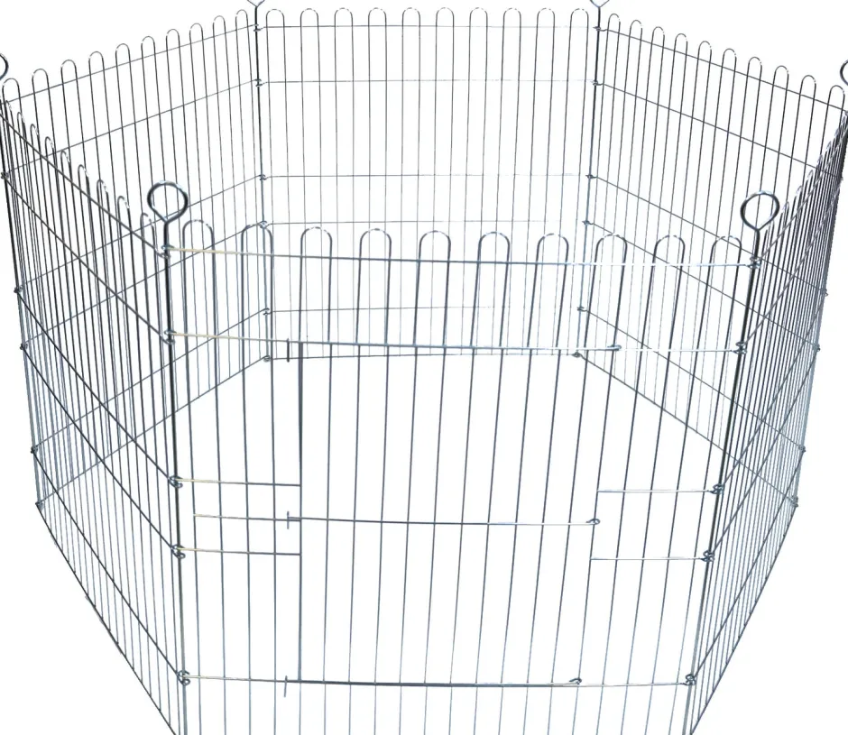 Intratuin Boon Kaninchengehege 6 Panele silber 60 x 67 cm| Kaninchengehege