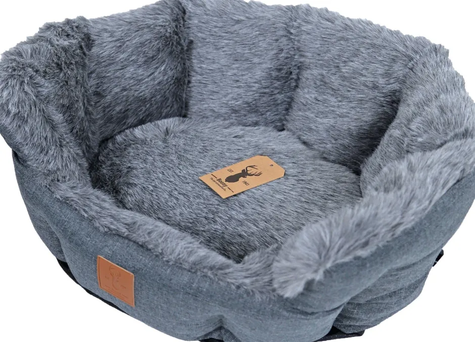 Intratuin Boony Est 1941 Hundekorb grau 60 x 50 x 20 cm| Hundebetten & Hundekörbe