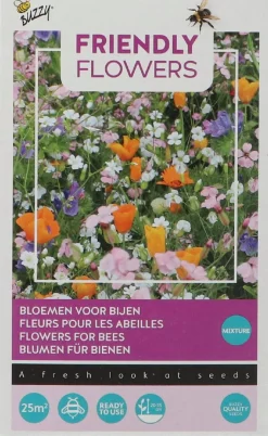 Intratuin Buzzy® Friendly Flowers Blumen für Bienen Samen-Mischung für 25 m²| Saatgut|Blühende Pflanzen