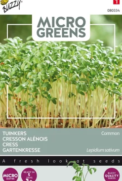 Intratuin Buzzy® Microgreens Gartenkresse Sprossen (Lepidium sativum) Sprossen (BIO) Samen| Gemüsesamen|Saatgut