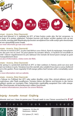 Intratuin Buzzy® Pomodori Tomate (Solanum lycopersicum 'Arancia') Samen| Gemüsesamen|Saatgut