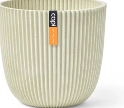 Intratuin Capi Europe Blumentopf Groove beige D 21,5 H 20 cm| Blumentöpfe & Pflanzgefäße|Blumentöpfe