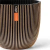 Intratuin Capi Europe Blumentopf Groove gold / schwarz D 21,5 H 20 cm| Blumentöpfe|Blumentöpfe & Pflanzgefäße