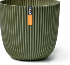 Intratuin Capi Europe Blumentopf Groove grün D 21,5 H 20 cm| Blumentöpfe & Pflanzgefäße|Blumentöpfe